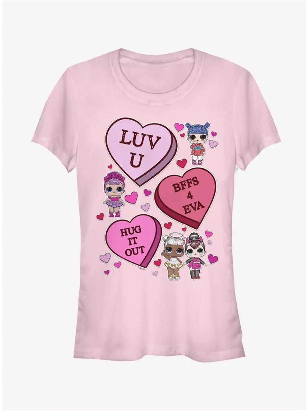 LOL Surprise Lol Dolls hearts graphic tshirt - NWOT